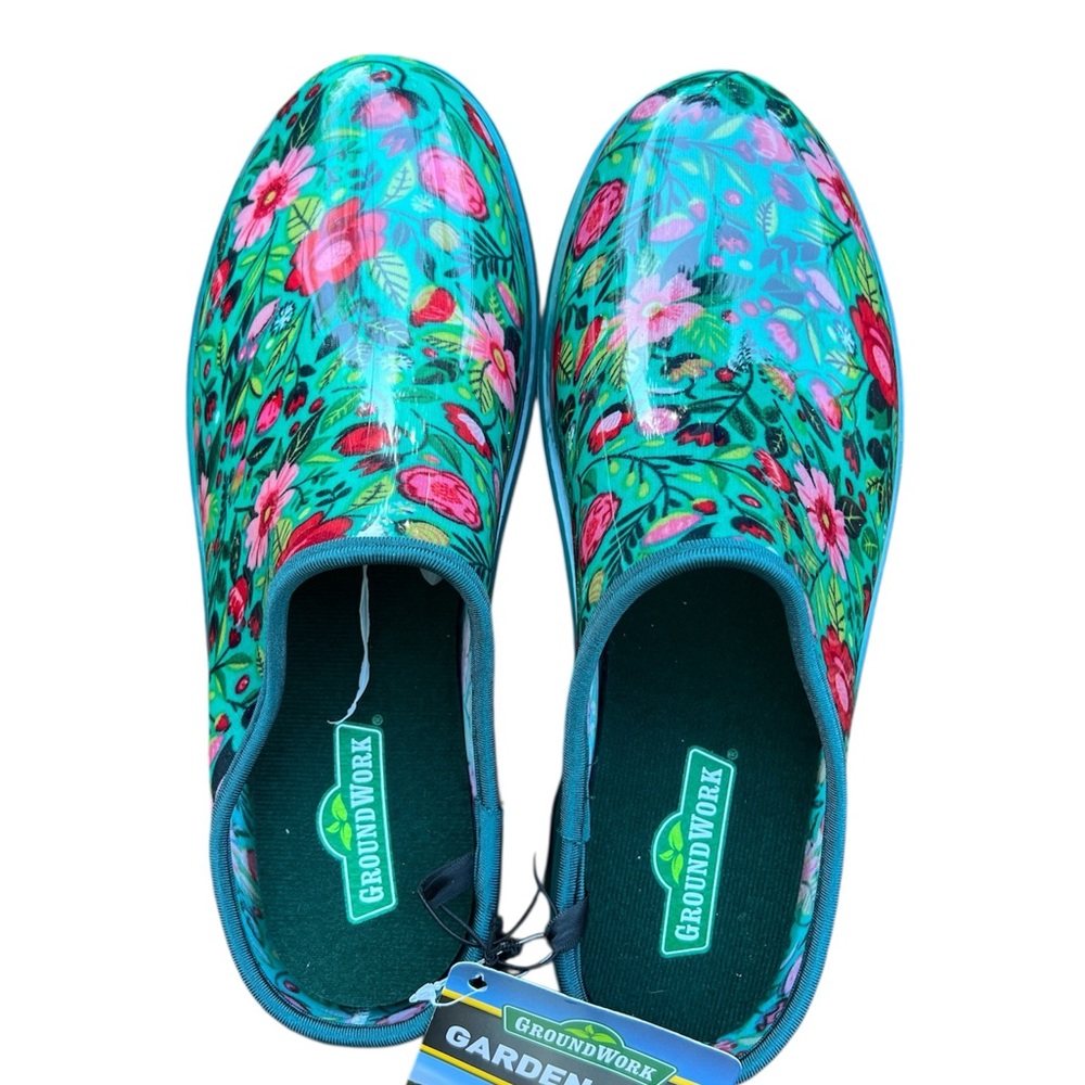 NWT SALE green floral pink red Garden Shoes Casual wear waterproof outdoor